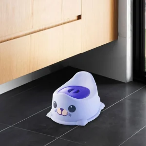 Distributeur croquettes eau chats en plastique design tête chat violet blanc