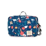 Sacs imperméables pour maman, imprimés de mode, sec et humide, pour couches de maternité jetables et réutilisables, sacs humides à Double poignée – blue flower