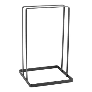 Support de rangement pour magazines et documents design minimaliste noir acier inoxydable facile à assembler idéal pour bureau ou salon