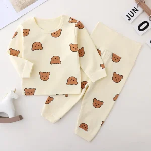 Ensemble pyjama bébé coton manches longues nouveauné mignon doux 036 mois