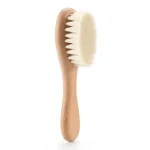 Brosse à laine bébé en bois peigne doux pour nouveauné tête masseur portable bain peigne cheveux enfant 06 mois