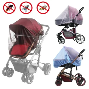 Moustiquaire pour poussette bébé en mesh nylon polyester protection antiinsectes usage extérieur camping voyage design circulaire moderne 2 couleurs Moustiquaire pour poussette bébé en mesh nylon polyester protection antiinsectes usage extérieur camping voyage design circulaire moderne 2 couleurs