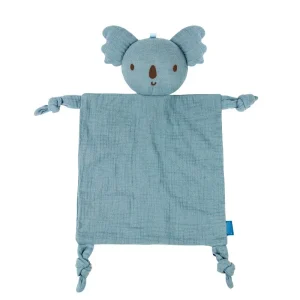 Doudou peluche koala bleu doux apaisant bébé jouet confort sécurité sommeil poupée enfants accessoire