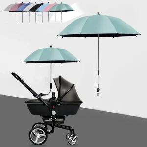 Parapluie universel pour poussette bébé protection UV 50 tissu imperméable ajustable clips inclus design moderne couleurs multiples Parapluie universel pour poussette bébé protection UV 50 tissu imperméable ajustable clips inclus design moderne couleurs multiples