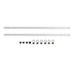 Rail de rideaux en aluminium kit complet avec raccords et crochets design moderne et durable