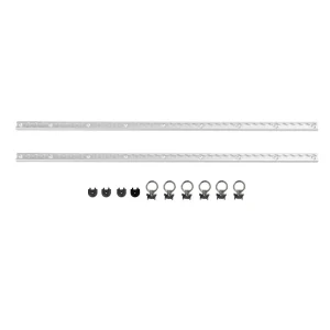 Rail de rideaux en aluminium kit complet avec raccords et crochets design moderne et durable