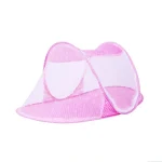 Moustiquaire portable pliable en polyester pour bébé 03 ans lit de couchage voyage protection antiinsectes style rose et blanc