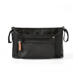Sac de poussette pour bébé, sac à couches universel résistant à l&rsquo;usure, sac de voyage multi-poches pour maman, support de tasse, organisateur pour chariot de landau pour nouveau-né – black