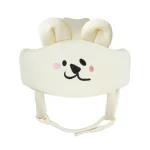 Casque de sécurité pour bébé protection tête nourrisson apprentissage marche coussin de tête bonnet parechocs sans bosses matériel coton beige