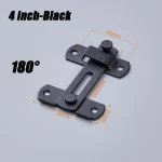 Charnière à 180° porte panneau quincaillerie acier noir mat fixation robuste rotation complète diy menuiserie construction
