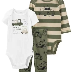 Ensemble vêtements bébé Carter&rsquo;s coton motif véhicule 01 ans confortable tendance garçon fille