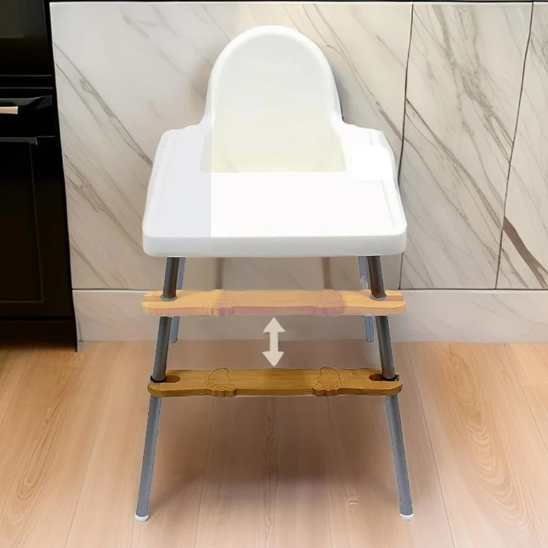 Reposepieds bambou pour chaise haute bébé universel design moderne confortable en bambou naturel accessoires inclus