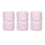 Couverture de berceau pour nouveauné 3 pièces protection dentition douceur respirante style minimaliste rose pâle idée cadeau naissance