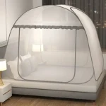 Moustiquaire Simple Portable en Polyester/Coton Tente Camping Auvent Lit bébé Finition Mongole Yurts