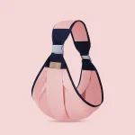 Portebébé respirant en coton avec bretelles larges réglables  Écharpe de portage confortable pour bébés 02 ans  Rose