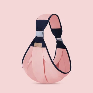 Portebébé respirant en coton avec bretelles larges réglables  Écharpe de portage confortable pour bébés 02 ans  Rose