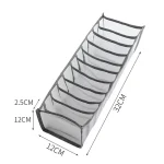 Organisateur de tiroir pour bébé multifonctionnel en tissu 32 cm x 12 cm style minimaliste gris