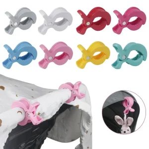 Clip de poussette crocodile multicolore pour bébé accessoire de sécurité clips de landau durable pratique et élégant