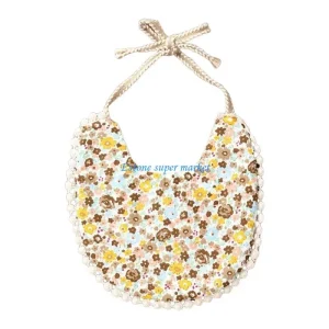 Bavoirs imprimés en coton lin pour bébé serviette d&rsquo;alimentation Double face écharpe Bandana pour nouveaunés cadeaux bébé