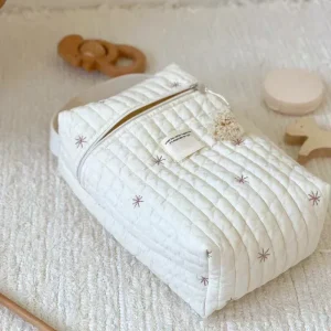 Sac à couches portable matelassé pour poussette caddie brodé étoiles rangement bébé accessoire maman organizer multifonction qualité premium Sac à couches portable matelassé pour poussette caddie brodé étoiles rangement bébé accessoire maman organizer multifonction qualité premium