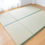 Matelas pliable style japonais tatami tapis en paille décoration intérieure matelas d&rsquo;appoint couleur beige moderne minimaliste