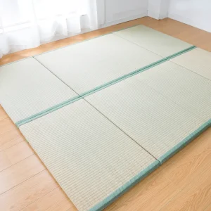 Matelas pliable style japonais tatami tapis en paille décoration intérieure matelas d&rsquo;appoint couleur beige moderne minimaliste