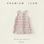 Robe sans manches pour bébé fille style japonais et coréen automne coton et polyester doux et confortable taille 46 ans