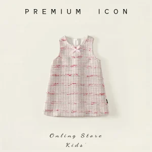 Robe sans manches pour bébé fille style japonais et coréen automne coton et polyester doux et confortable taille 46 ans