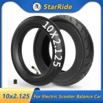 Pneu et chambre à air 10×2.125 pour poussette bébé remplacement roues scooter électrique valve 0° jantes 6 pouces sécurité enfants