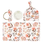 Ensemble Emmaillotage NouveauNé Bonnet Bandeau Couverture Fille Floral Doux Cadeau Naissance Séance Photo Idée Pratique