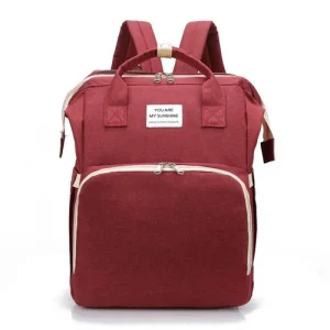 Sacs à langer pour bébé, Station à langer Portable, lit de bébé, couffin de voyage, berceau pliant, matelas à langer en tissu imperméable – red