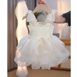 Robe tutu princesse pour enfant bretelles nœuds tissu doux occasion spéciale robe élégante fille bébé Robe tutu princesse pour enfant bretelles nœuds tissu doux occasion spéciale robe élégante fille bébé