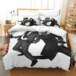 Ensemble de literie Skibidi en forme de dessin animé housse de couette fourrures de lit cadeau d&rsquo;anniversaire pour enfants