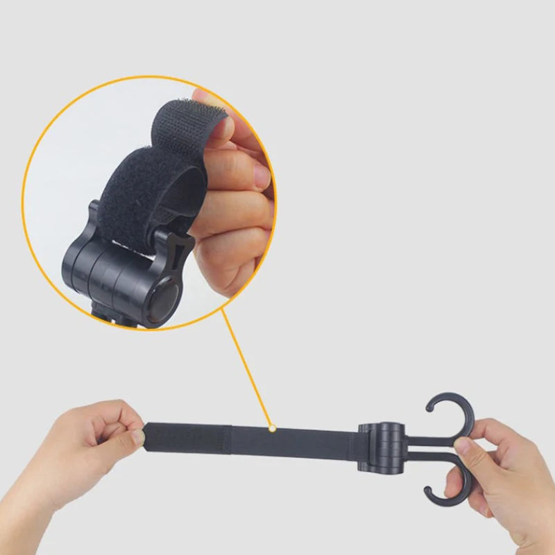 Crochet à double crochet poussette bébé rotation 360 degrés fixation boucle support sacs aluminium plastique ABS qualité premium