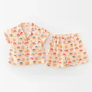 Ensemble pyjama bébé 03 ans 2 pièces manches courtes imprimé visages souriants coton doux vêtement nuit maison garçon fille Ensemble pyjama bébé 03 ans 2 pièces manches courtes imprimé visages souriants coton doux vêtement nuit maison garçon fille