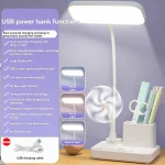 Lampe de table portable LED avec support à stylos 3 températures de couleur réglables batterie rechargeable idéale pour bébé