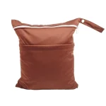 Sac de toilette bébé vêtements sales humides sac sec étanche 2 poches portégonflable brown