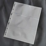 Pochette transparente 9 trous A4 plastique organizer rangement documents scolaire professionnel durable