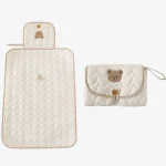 Matelas à langer portable pliable sac à langer multifonctionnel pour bébé tapis à langer en coton doux design ours