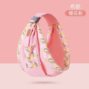 Sangle kangourou légère pour bébé écharpe respirante ronde idéale pour nouveauné portage mains libres motif floral cadeau de naissance ou de douche rose