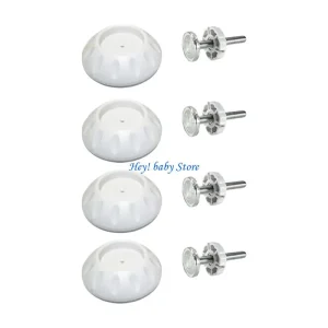 Pieds en plastique blanc pour meubles bébé stabilisateurs fixation sécurisée design moderne accessoires bébé sécurité facilité d&rsquo;installation