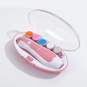 Coupeongles électrique pour bébé outil de polissage multifonctionnel soins ongles enfants manucure bébé accessoire puericulture design floral pink