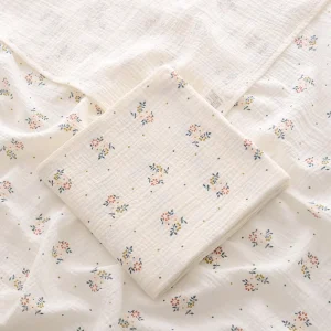 Couverture de réception bébé en mousseline de coton 100x100cm floral doux hypoallergénique serviette de bain literie accessoire nursery cadeau bébé naissance Couverture de réception bébé en mousseline de coton 100x100cm floral doux hypoallergénique serviette de bain literie accessoire nursery cadeau bébé naissance