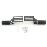 Reposepieds universels moto pliables antidérapants en aluminium noir confortable pour conducteur et passager