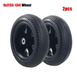 Roues pour tricycle enfants 9×2 cm 2 pièces noires haute qualité facile à installerusage bébé brouette ou accessoire poussette