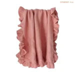 Couverture Baby Smouddle Wraps Ruffle Tricoted Wrap Blanket pour nouveaunés emmaillotage bébé bassinette non fluorescent 100% coton pastel rose doux confortable LOVEBABYBABY