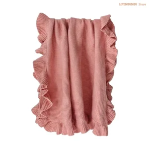 Couverture Baby Smouddle Wraps Ruffle Tricoted Wrap Blanket pour nouveaunés emmaillotage bébé bassinette non fluorescent 100% coton pastel rose doux confortable LOVEBABYBABY Couverture Baby Smouddle Wraps Ruffle Tricoted Wrap Blanket pour nouveaunés emmaillotage bébé bassinette non fluorescent 100% coton pastel rose doux confortable LOVEBABYBABY