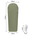 Sac de couchage ultraléger capsule de couchage portable nylon polyester camping randonnée sac de rangement confortable durable