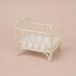 Berceau miniature 1:12 en plastique blanc design moderne pour maison de poupée jouet éducatif enfants 312 ans accessoire déco chambre bébé