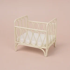 Berceau miniature 1:12 en plastique blanc design moderne pour maison de poupée jouet éducatif enfants 312 ans accessoire déco chambre bébé